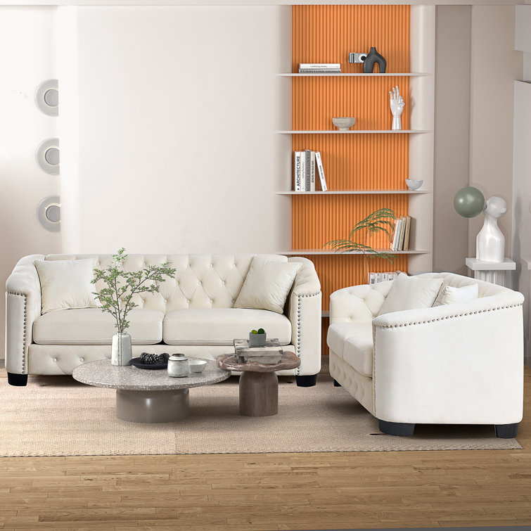 Mercer41 77 Inch Wide Upholstered Sofa Wayfair Canada